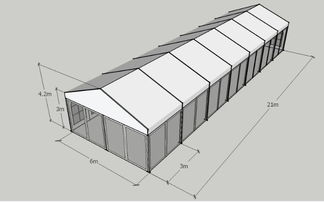5x5歐式尖頂鋁合金篷房 廠家直供展覽、婚禮等活動(dòng)帳篷詳解